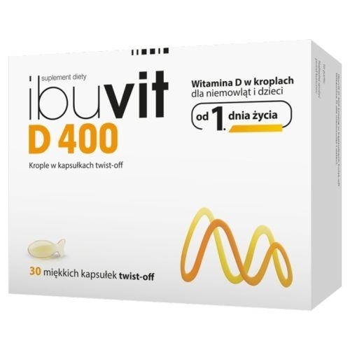 Zdjęcie Ibuvit D 400 kaps.twistoff 30 kaps.