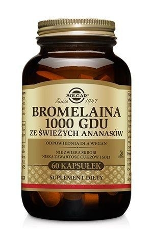 Zdjęcie SOLGAR Bromelaina 1000 GDU, 60KAPS
