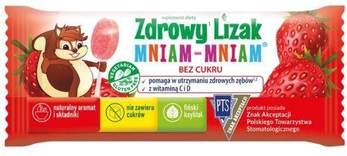 Zdjęcie Zdrowy Lizak Mniam-Mniam o smaku truskawki 1szt.