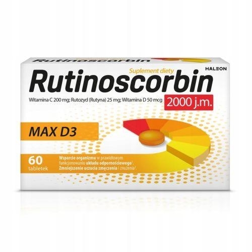 Zdjęcie Rutinoscorbin Max D3 2000, 60 tabl.