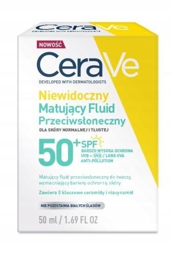 Zdjęcie Cera Ve Niewidoczny Fluid Dry Touch przeciwsłoneczny do skóry tłustej SPF50+, 50ml